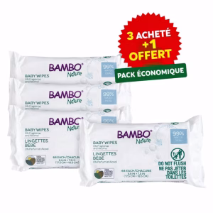 Pack 3 Acheté + 1 Offert – Bambo Nature Lingettes