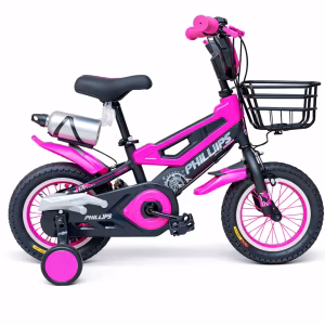 Vélo pour Enfant Phillips 12 pouces avec Panier avant – Rose