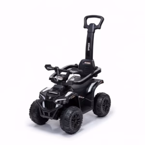 Voiture à Pousser 3 en 1 – Porteur Bébé avec Bascule Électrique - Noir