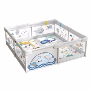 Parc de jeux bébé pliable 200cm x180 cm Gris
