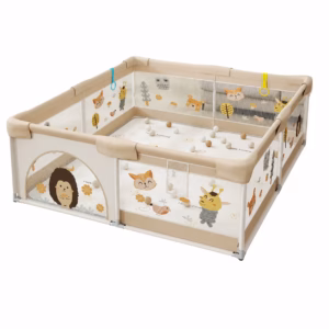 Parc de jeux bébé pliable 200cm x180 cm Beige