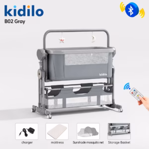 Berceau cododo électrique B02 gris – Kidilo