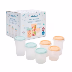 Miniland Set 6 Pots de Conservation Multicolore