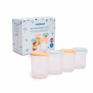 Miniland Set 4 Pots de Conservation Multicolore