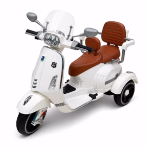 Vespa électrique enfant 3 roues 2 places à double moteur
