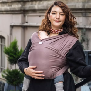 Echarpe de Portage Bébé Neko – taupe